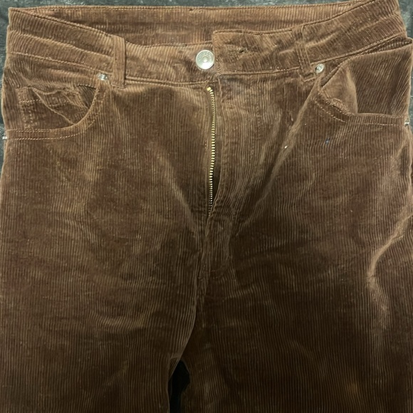 H&M Brown Corduroy Pants Size 4 - Picture 2 of 4